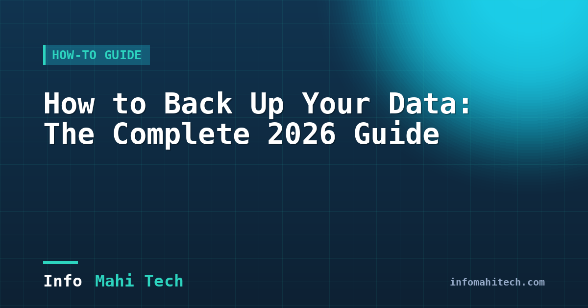 How to Back Up Your Data: The Complete 2026 Guide — Mahi Info Tech