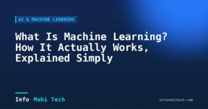 What Is Machine Learning? How It Actually Works, Explained Simply — Mahi Info Tech